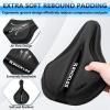 image:imageBUCKLOS Gel Bike Seat Cover Bicycle Seat Cushion Comfort for Men Women Waterproof Extra Soft Bicycle Saddle Cover Fit for Stationary Mountain amp Road BikesLycra GelBLACK