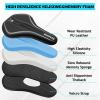 image:imageBUCKLOS Gel Bike Seat Cover Bicycle Seat Cushion Comfort for Men Women Waterproof Extra Soft Bicycle Saddle Cover Fit for Stationary Mountain amp Road BikesPUGelSILVER