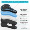 image:imageBUCKLOS Gel Bike Seat Cover Bicycle Seat Cushion Comfort for Men Women Waterproof Extra Soft Bicycle Saddle Cover Fit for Stationary Mountain amp Road BikesPUGelBLUE