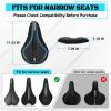image:imageBUCKLOS Gel Bike Seat Cover Bicycle Seat Cushion Comfort for Men Women Waterproof Extra Soft Bicycle Saddle Cover Fit for Stationary Mountain amp Road BikesPUGelBLUE