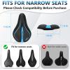 image:imageBUCKLOS Gel Bike Seat Cover Bicycle Seat Cushion Comfort for Men Women Waterproof Extra Soft Bicycle Saddle Cover Fit for Stationary Mountain amp Road BikesLycra GelBLUE