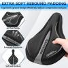 image:imageBUCKLOS Gel Bike Seat Cover Bicycle Seat Cushion Comfort for Men Women Waterproof Extra Soft Bicycle Saddle Cover Fit for Stationary Mountain amp Road BikesLycra GelSILVER