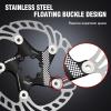 image:imageBUCKLOS IIIPRO 140mm 160mm 180mm 203mm Floating Bike Disc Brake Rotor with 6 Bolts Mountain Bike MTB Stainless Steel Bicycle Disc Brakes Rotors for Road BikeEbikeBMXBlackBlack