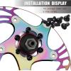 image:imageBUCKLOS IIIPRO 140mm 160mm 180mm 203mm Floating Bike Disc Brake Rotor with 6 Bolts Mountain Bike MTB Stainless Steel Bicycle Disc Brakes Rotors for Road BikeEbikeBMXBlackMulticolour
