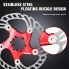 image:imageBUCKLOS IIIPRO 140mm 160mm 180mm 203mm Floating Bike Disc Brake Rotor with 6 Bolts Mountain Bike MTB Stainless Steel Bicycle Disc Brakes Rotors for Road BikeEbikeBMXBlackRed