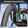 image:imageBUCKLOS Mini Bike Pump Electric Portable Max 150PSI with Digital Pressure Gauge Tiny Bicycle Tire Pump Auto Stop Rechargeable Air Pumps Presta and Schrader Valve for Road Mountain Bike EBikeblackgreen