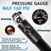 image:imageBUCKLOS Mini Bike Tire Pump with Gauge Portable Bicycle Hand Air Pump 160Psi Presta Schrader Valve Air Pressure Gauge for Mountain Bike Road Bikes Balls Handheld Accessories Tool