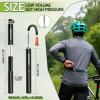 image:imageBUCKLOS Mini Bike Tire Pump with Gauge Portable Bicycle Hand Air Pump 160Psi Presta Schrader Valve Spring Air Pressure Gauge for Mountain Bike Road Bikes Balls Handheld Accessories ToolWith Spring Pressure Gauge