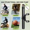 image:imageBUCKLOS Mini Bike Tire Pump with Gauge Portable Bicycle Hand Air Pump 160Psi Presta Schrader Valve Spring Air Pressure Gauge for Mountain Bike Road Bikes Balls Handheld Accessories ToolWith Spring Pressure Gauge