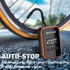 image:imageBUCKLOS Mini Electric Bike Pump Portable with Pressure Gauge Max 150PSI Bicycle Air Tire Ebike Pump Auto Stop TypeC Rechargeable with Presta and Schrader Valve for Road Bicycle Mountain Bike