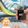 image:imageBUCKLOS Mini Electric Bike Pump Portable with Pressure Gauge Max 150PSI Bicycle Air Tire Ebike Pump Auto Stop TypeC Rechargeable with Presta and Schrader Valve for Road Bicycle Mountain Bike