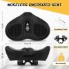 image:imageBUCKLOS New Noseless Bike Seat for Comfort MenampWomen Extra Wide Bicycle Seat Cushion Oversized Comfortabele Foam Padded Bike Saddle for Peloton Exercise Bike Ebike Cruiser Bikes1338L94WBlack
