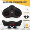 image:imageBUCKLOS New Noseless Bike Seat for Comfort MenampWomen Extra Wide Bicycle Seat Cushion Oversized Comfortabele Foam Padded Bike Saddle for Peloton Exercise Bike Ebike Cruiser Bikes1338L94WRed