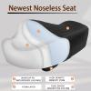 image:imageBUCKLOS New Noseless Bike Seat for Comfort MenampWomen Extra Wide Bicycle Seat Cushion Oversized Comfortabele Foam Padded Bike Saddle for Peloton Exercise Bike Ebike Cruiser Bikes13L94WBlack