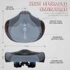 image:imageBUCKLOS New Noseless Bike Seat for Comfort MenampWomen Extra Wide Bicycle Seat Cushion Oversized Comfortabele Foam Padded Bike Saddle for Peloton Exercise Bike Ebike Cruiser Bikes114L94WRed