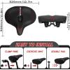 image:imageBUCKLOS Wide Bike Seat for Men Women Ebike Seats Comfort Extra Large Comfortable Bicycle Seats Saddle for EbikeCrusierExercisePeloton BikeW127Oversized comfy ridesRed