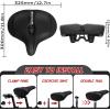 image:imageBUCKLOS Wide Bike Seat for Men Women Ebike Seats Comfort Extra Large Comfortable Bicycle Seats Saddle for EbikeCrusierExercisePeloton BikeW127Oversized comfy ridesBlack