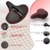 image:imageBUCKLOS Wide Bike Seat for Men Women Ebike Seats Comfort Extra Large Comfortable Bicycle Seats Saddle for EbikeCrusierExercisePeloton BikeW98relaxed comfy ridesRed