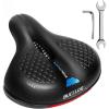 image:imageBUCKLOS Comfortable Bike Seat Cushion for Men Women Wide Bicycle Saddle Soft Memory Foam Padded Replacement Seats Fit for Peloton Exercise Bikes EbikeCruiserBLUE