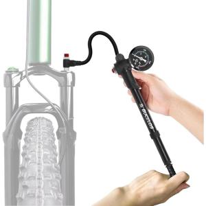 image:imageBUCKLOS Bike Shock Pump High Pressure Suspension Fork Pumps Rear Shocks Bicycle Tire Pump 300 Psi Max for Mountain Road Bikes and Motorcycle Air Front Fork with Gauge NoLoss Schrader Valve Bike Tool