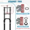 image:imageBUCKLOS 2026 inch 40 Fat Tire Bike Suspension Fork 180mm Travel 135mm Spacing Hub 9mm QR Ebike Oil MTB Fat Fork Double Crown 118 Straight Electric Bicycle Front Fork Snow Beach Mountain Bike26inch