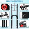 image:imageBUCKLOS 2026 inch 40 Fat Tire Bike Suspension Fork 180mm Travel 135mm Spacing Hub 9mm QR Ebike Oil MTB Fat Fork Double Crown 118 Straight Electric Bicycle Front Fork Snow Beach Mountain Bike26inch
