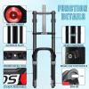 image:imageBUCKLOS 2026 inch 40 Fat Tire Bike Suspension Fork 180mm Travel 135mm Spacing Hub 9mm QR Ebike Oil MTB Fat Fork Double Crown 118 Straight Electric Bicycle Front Fork Snow Beach Mountain Bike20inch
