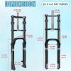 image:imageBUCKLOS 2026 inch 40 Fat Tire Bike Suspension Fork 180mm Travel 135mm Spacing Hub 9mm QR Ebike Oil MTB Fat Fork Double Crown 118 Straight Electric Bicycle Front Fork Snow Beach Mountain Bike26inch