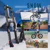 image:imageBUCKLOS 2026 inch 40 Fat Tire Bike Suspension Fork 180mm Travel 135mm Spacing Hub 9mm QR Ebike Oil MTB Fat Fork Double Crown 118 Straight Electric Bicycle Front Fork Snow Beach Mountain Bike26inch