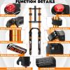 image:imageBUCKLOS 2627529 MTB Air Suspension Fork 180mm Travel Rebound Adjust Manual Lockout Double Crown Mountain Bike 34mm Stanchion 118 Threadless Straight Tube 9100mm QR XC AM Bicycle Front Fork26 inch