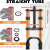 image:imageBUCKLOS 2627529 MTB Air Suspension Fork 180mm Travel Rebound Adjust Manual Lockout Double Crown Mountain Bike 34mm Stanchion 118 Threadless Straight Tube 9100mm QR XC AM Bicycle Front Fork26 inch