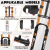 image:imageBUCKLOS 2627529 MTB Air Suspension Fork 180mm Travel Rebound Adjust Manual Lockout Double Crown Mountain Bike 34mm Stanchion 118 Threadless Straight Tube 9100mm QR XC AM Bicycle Front Fork26 inch