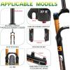 image:imageBUCKLOS 2627529 inch Travel 140mm MTB Air Suspension Fork Rebound Adjustment 34mm Stanchions 118 Threadless StraightTapered 9100mm QR ManualRemote Lockout XC AM Mountain Bicycle Front ForksStraightmanual