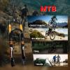 image:imageBUCKLOS 2627529 inch Travel 140mm MTB Air Suspension Fork Rebound Adjustment 34mm Stanchions 118 Threadless StraightTapered 9100mm QR ManualRemote Lockout XC AM Mountain Bicycle Front ForksTaperedremote