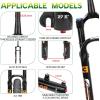 image:imageBUCKLOS 2627529 inch Travel 140mm MTB Air Suspension Fork Rebound Adjustment 34mm Stanchions 118 Threadless StraightTapered 9100mm QR ManualRemote Lockout XC AM Mountain Bicycle Front ForksTaperedmanual
