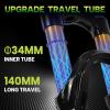 image:imageBUCKLOS 2627529 inch Travel 140mm MTB Air Suspension Fork Rebound Adjustment 34mm Stanchions 118 Threadless StraightTapered 9100mm QR ManualRemote Lockout XC AM Mountain Bicycle Front ForksTaperedremote