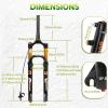 image:imageBUCKLOS 2627529 inch Travel 140mm MTB Air Suspension Fork Rebound Adjustment 34mm Stanchions 118 Threadless StraightTapered 9100mm QR ManualRemote Lockout XC AM Mountain Bicycle Front ForksTaperedremote