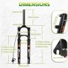 image:imageBUCKLOS 2627529 inch Travel 140mm MTB Air Suspension Fork Rebound Adjustment 34mm Stanchions 118 Threadless StraightTapered 9100mm QR ManualRemote Lockout XC AM Mountain Bicycle Front ForksStraightremote
