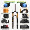 image:imageBUCKLOS 2627529 inch Travel 140mm MTB Air Suspension Fork Rebound Adjustment 34mm Stanchions 118 Threadless StraightTapered 9100mm QR ManualRemote Lockout XC AM Mountain Bicycle Front ForksStraightmanual