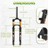 image:imageBUCKLOS 2627529 inch Travel 140mm MTB Air Suspension Fork Rebound Adjustment 34mm Stanchions 118 Threadless StraightTapered 9100mm QR ManualRemote Lockout XC AM Mountain Bicycle Front ForksStraightmanual
