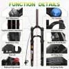 image:imageBUCKLOS 2627529 inch Travel 140mm MTB Air Suspension Fork Rebound Adjustment 34mm Stanchions 118 Threadless StraightTapered 9100mm QR ManualRemote Lockout XC AM Mountain Bicycle Front ForksStraightremote