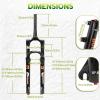 image:imageBUCKLOS 2627529 inch Travel 140mm MTB Air Suspension Fork Rebound Adjustment 34mm Stanchions 118 Threadless StraightTapered 9100mm QR ManualRemote Lockout XC AM Mountain Bicycle Front ForksTaperedmanual