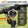 image:imageBUCKLOS Adjustable Bike Stem 318mm 254mm Riser Handlebar Stem 100110120130140mm 60 Degree Extender Bicycle Mountain Bike Stems for MTB Road EBike BMX318130mm
