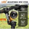 image:imageBUCKLOS Adjustable Bike Stem 318mm 254mm Riser Handlebar Stem 100110120130140mm 60 Degree Extender Bicycle Mountain Bike Stems for MTB Road EBike BMX318140mm