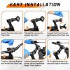 image:imageBUCKLOS Adjustable Bike Stem 318mm 254mm Riser Handlebar Stem 100110120130140mm 60 Degree Extender Bicycle Mountain Bike Stems for MTB Road EBike BMX318100mm