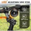 image:imageBUCKLOS Adjustable Bike Stem 318mm 254mm Riser Handlebar Stem 100110120130140mm 60 Degree Extender Bicycle Mountain Bike Stems for MTB Road EBike BMX318110mm