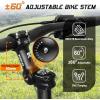 image:imageBUCKLOS Adjustable Bike Stem 318mm 254mm Riser Handlebar Stem 100110120130140mm 60 Degree Extender Bicycle Mountain Bike Stems for MTB Road EBike BMX318120mm