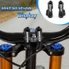 image:imageBUCKLOS Direct Mount Stem Mountain Bike 318mm 35mm Bar Clamp MTB Handlebar Stems 2 Pieces Lightweight Split High Rise Bicycle Stem Adjustable Extension 5864mm for Dual Crown Fork Downhill EnduroBLACK