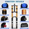 image:imageBUCKLOS Factory 38 27529 inch Downhill Fork 180mm Travel Air Suspension Fork 110  15mm Boost Straight 38mm Inner Tube Thru Axle Rebound Adjust Dual Crown Forks Disc Brake for DHAM Mountain BikesBlackgold