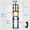 image:imageBUCKLOS Factory 38 27529 inch Downhill Fork 180mm Travel Air Suspension Fork 110  15mm Boost Straight 38mm Inner Tube Thru Axle Rebound Adjust Dual Crown Forks Disc Brake for DHAM Mountain BikesBlackgold
